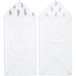 Aden + Anais™ Essentials Kapuzenbadetuch 2er-Pack Safari Babes