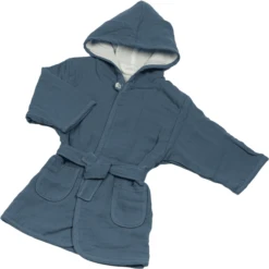 Be Be 's Collection Musselin Bademantel Dunkelblau