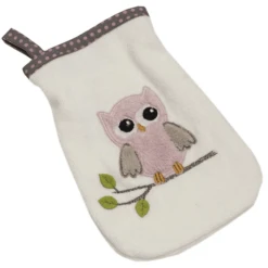 Be Be 's Collection Waschhandschuh Eulen Rosa