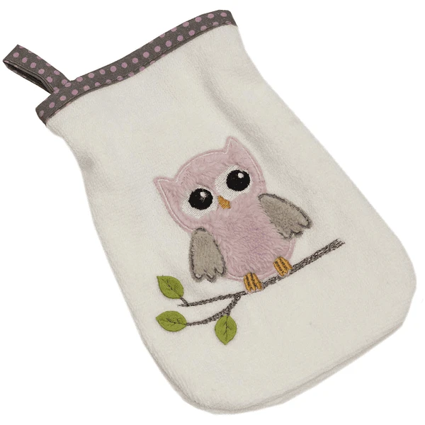 Be Be 's Collection Waschhandschuh Eulen Rosa 1 Be Be 's Collection Waschhandschuh Eulen Rosa