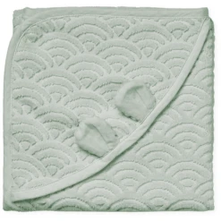 Cam Cam Copenhagen Cam Cam® COPENHAGEN Kapuzenbadetuch Mit Öhrchen Baby Grün