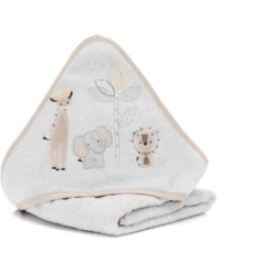 Fillikid Kapuzenbadetuch Safari Taupe 75x75 Cm