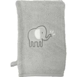 HÜTTE & CO Waschhandschuh 2er Pack Grey