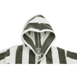 Jollein Bademantel Stripe Frottee Green Leaf -Geschäft Für Babybadezubehör jollein bademantel stripe frottee green leaf a383742 2