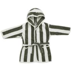 Jollein Bademantel Stripe Frottee Green Leaf