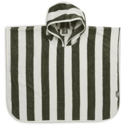 Jollein Badeponcho Stripe Frottee Leaf Green