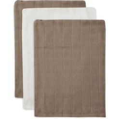 Jollein Waschhandschuhe Bambus Cotton 3-er Pack Biscuit/Ivory