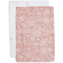 Jollein Waschlappen Musselin 2er-Pack Paisley Halo Rosewood