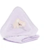 Fillikid Kapuzenbadetuch Koala Flieder 75x75 Cm
