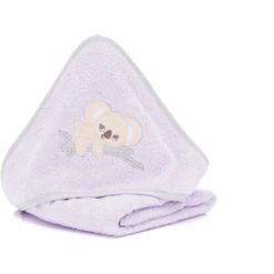 Fillikid Kapuzenbadetuch Koala Flieder 75x75 Cm