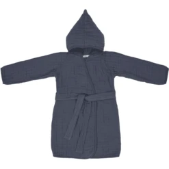 LÄSSIG Bademantel Musselin Navy