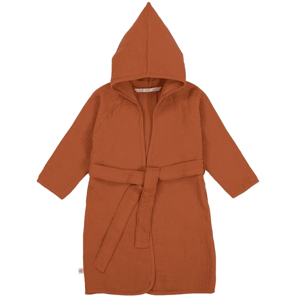 LÄSSIG Bademantel Musselin Rost 1 LÄSSIG Bademantel Musselin Rost