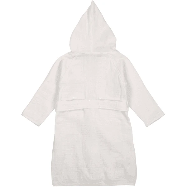 LÄSSIG Bademantel Musselin Weiß 2 LÄSSIG Bademantel Musselin Weiß – Bild 2