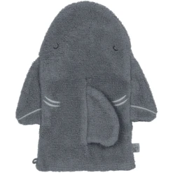 LÄSSIG Spiel-Waschhandschuh Hai Grau