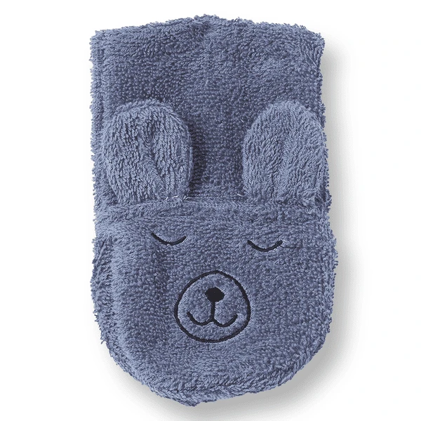 LITTLE Waschhandschuh Bär Used Blue 1 LITTLE Waschhandschuh Bär Used Blue