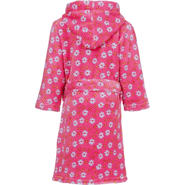 Playshoes Fleece-Bademantel Blumen Pink 2 Playshoes Fleece-Bademantel Blumen Pink – Bild 2