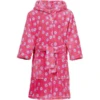 Playshoes Fleece-Bademantel Blumen Pink