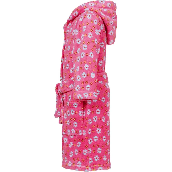 Playshoes Fleece-Bademantel Blumen Pink 3 Playshoes Fleece-Bademantel Blumen Pink – Bild 3
