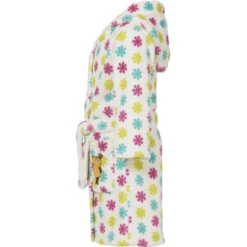 Playshoes Fleece-Bademantel Die Maus Blumen Pink -Geschäft Für Babybadezubehör playshoes fleece bademantel die maus blumen pink a266571 2