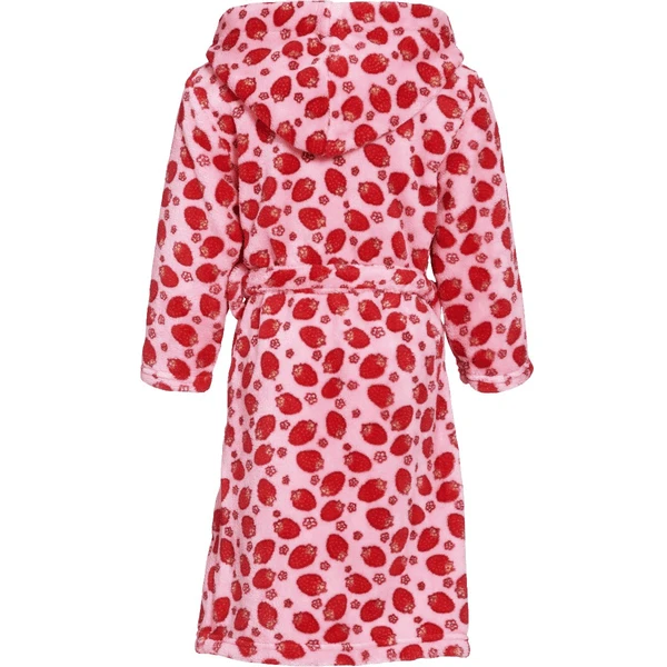 Playshoes Fleece-Bademantel Erdbeere Rosa 2 Playshoes Fleece-Bademantel Erdbeere Rosa – Bild 2