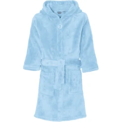 Playshoes Fleece-Bademantel Uni Blau