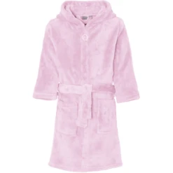 Playshoes Fleece-Bademantel Uni Rosa