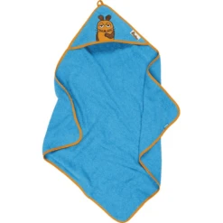 Playshoes Frottee-Kapuzentuch Die Maus Aquablau