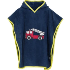 Playshoes Frottee-Poncho Feuerwehr Marine