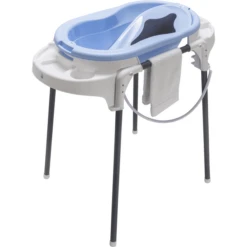 Rotho Babydesign Badestation TOP Sky Blue 4-teilig