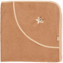Sterntaler GOTS Kapuzenbadetuch Otti Uni Braun 80 X 80 Cm