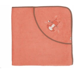 Sterntaler Kapuzenbadetuch Enna Uni Koralle 100 X 100 Cm