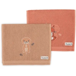 Sterntaler Kinderhandtuch Doppelpack Enna+Otti Koralle 50 X 30 Cm