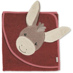 Sterntaler Motiv-Badetuch Emmily Dunkelrot