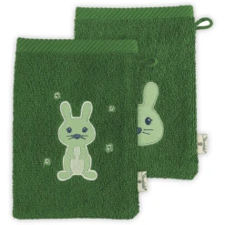 Sterntaler Waschhandschuhe Doppelpack Kinni Dunkelgrün