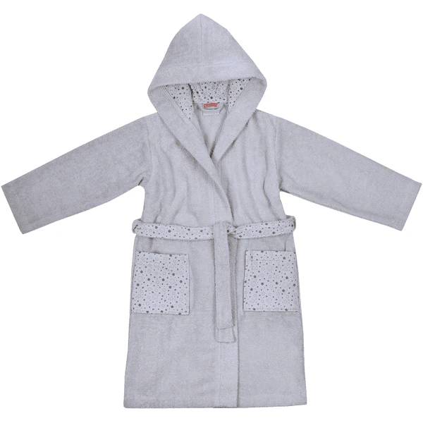 WÖRNER SÜDFROTTIER Bademantel Sterne Hellgrau 1 WÖRNER SÜDFROTTIER Bademantel Sterne Hellgrau