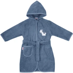 WÖRNER SÜDFROTTIER Bademantel Zebra Dunkelblau