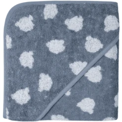 WÖRNER SÜDFROTTIER Kapuzenbadetuch Teddy Blau
