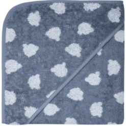 WÖRNER SÜDFROTTIER Kapuzenbadetuch Teddy Blau