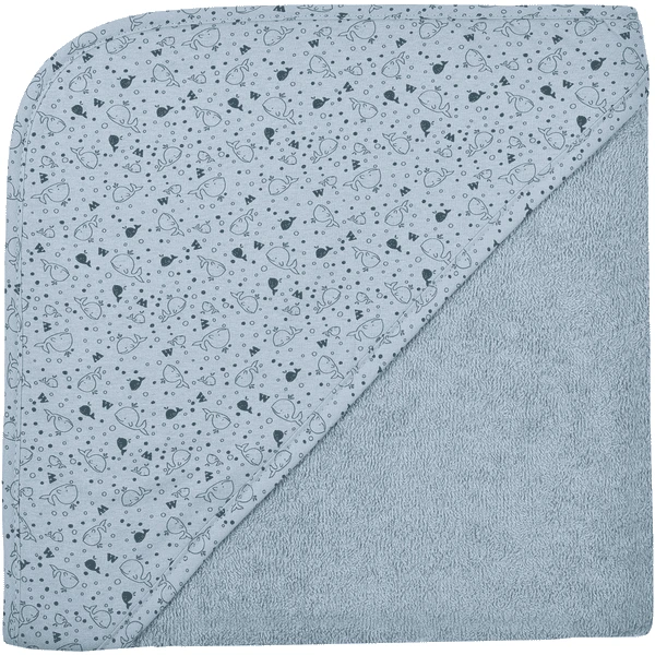 WÖRNER SÜDFROTTIER Kapuzenbadetuch Wal Stahlblau 100 X 100 Cm 1 WÖRNER SÜDFROTTIER Kapuzenbadetuch Wal Stahlblau 100 X 100 Cm