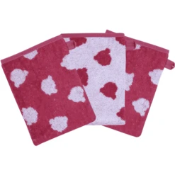 WÖRNER SÜDFROTTIER Waschhandschuh Jac. Teddy Rot 3er Set 15 X 21cm